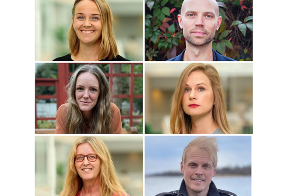 Författare till publikationen: Maria Gottvall (övre vänstra bilden), Calle Brunell (övre högra bilden), Anna Eldebo (mitten vänstra bilden), Frida Johansson Metso (mitten högra bilden), Maria Jirwe (nedre vänstra bilden) och Tommy Carlsson (nedre högra bilden)
