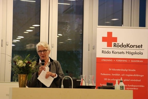 Bild av Margareta Wahlström, tidigare ordförande för Svenska Röda Korset.
