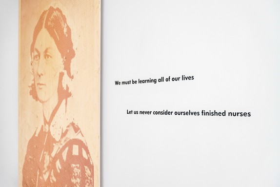 Bild på utställningen vid Röda Korsets Högskola. Foto: Jenny Frejing