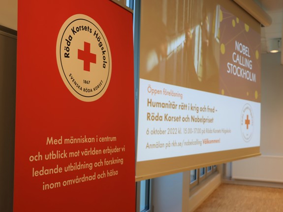 Nobel-Calling-föreläsning vid Röda Korsets Högskola. Foto:RKH