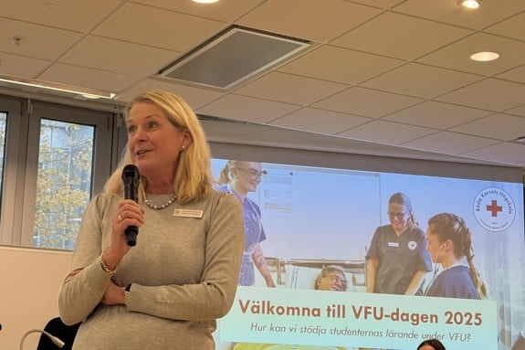 Rektor Susanne Georgsson vid VFU-dagen. Foto: RKH