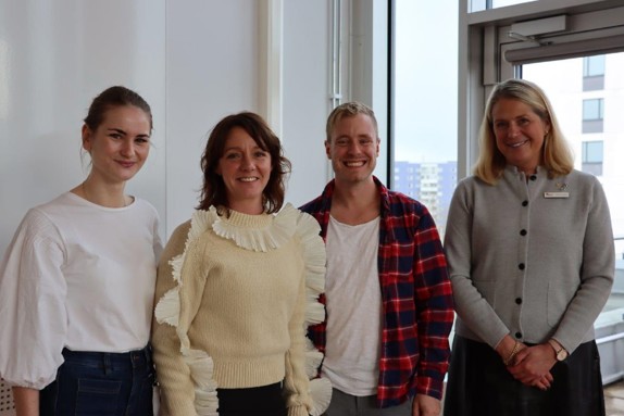 Bild av rektor, minister och studentkår.