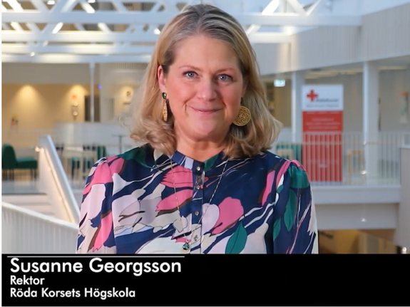 Bild av rektor Susanne Georgsson.