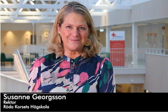 Bild av rektor Susanne Georgsson.