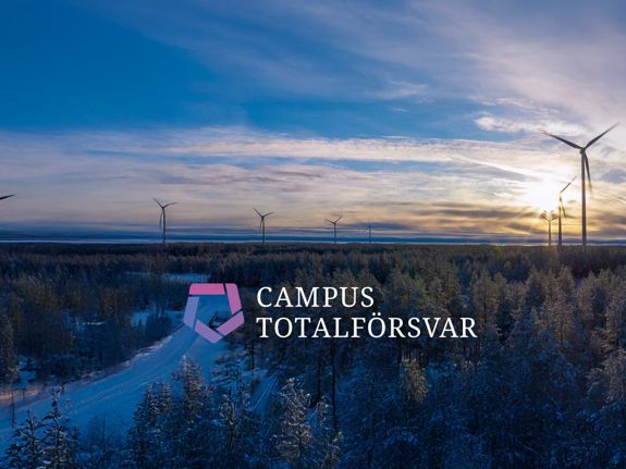Bild på skogslandskap och himlen. Foto: Campus totalförsvar