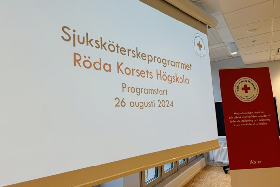 Introduktion för sjuksköterskeprogrammet vid Röda Korsets Högskola. Foto: RKH