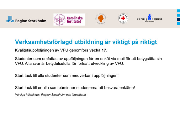 Informationsblad VFU Region Stockholm