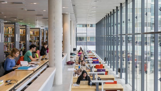 Biblioteket vid Södertörns Högskola. Foto: RKH