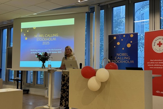 Rektor Susanne Georgsson vid Nobel Calling 2025. Foto: RKH