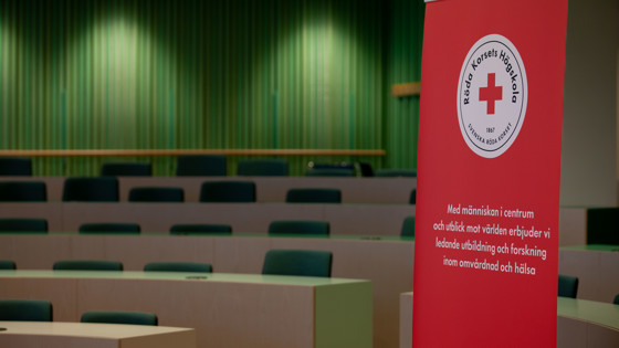 Bild från föreläsningssal vid Röda Korsets Högskola