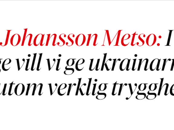 Krönika i DN av Frida Johansson Metso