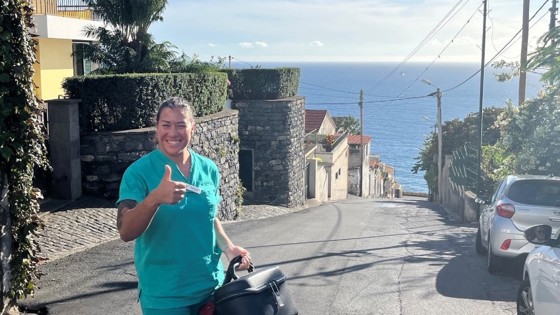 Student Natalie på internationellt utbyte på Madeira. Foto: privat
