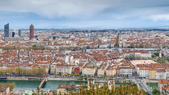 Bild på utsikten över Lyon, Frankrike. Foto:Mostphotos