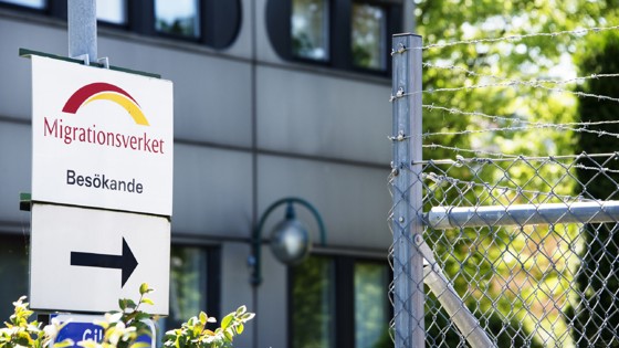 Skylt hos migrationsverket. Foto: Mostphotos