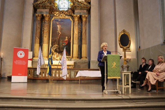 May Blom från Röda Korsets Sjuksköterskeförening. Foto: RKH