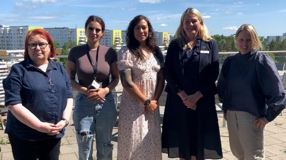 Mirja Räihä, Mande Drayi, Natalie Mellin, Susanne Georgsson och Jytte Guteland. Foto:RKH