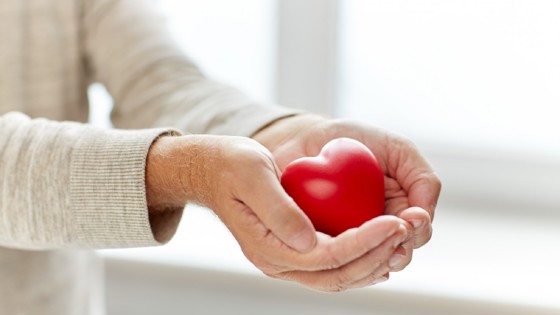 Person som håller ett rött hjärta i sin hand. Foto:Mostphotos