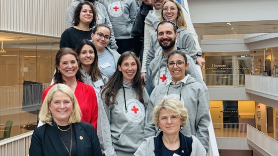 Italienskt utbyte på besök. Foto: RKH