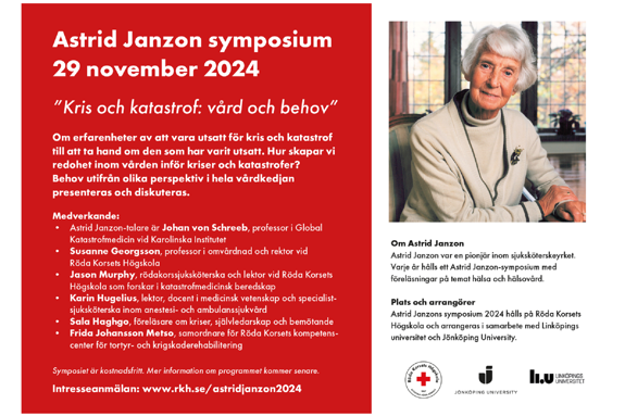 Astrid Janzon symposium 2024 - Röda Korsets Högskola