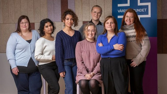 Röda Korsets Högskolas student Marlene Juhl har valts om som ordförande för Vårdförbundet Student och studenterna Shahira Hafed och Åsa Elfvelin har valts in i styrelsen. Foto: Ulf Huett