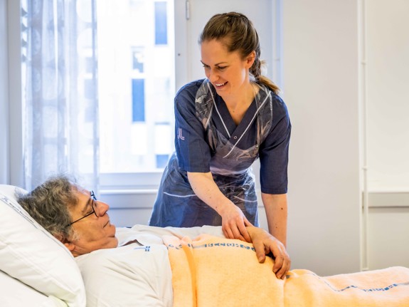 Student med patient. Foto: Jenny Frejing