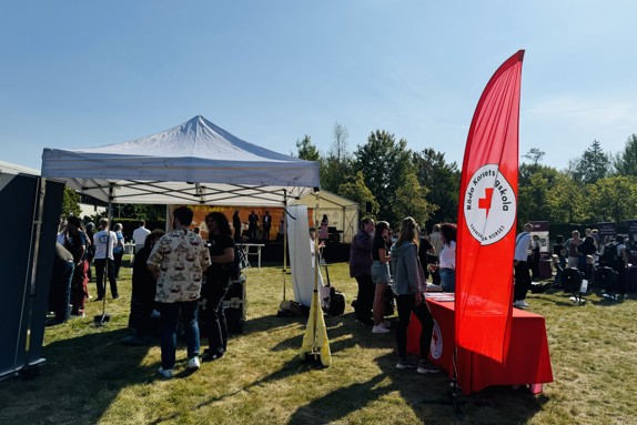 Röda Korsets Högskolas monter under Campusdagen 2024. Foto: RKH