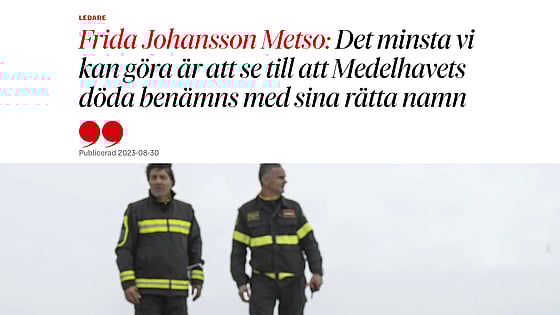 Krönika i DN av Frida Johansson Metso