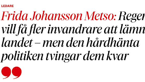 Krönika av Frida Johansson Metso i DN