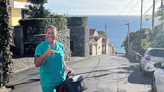 Natalie Mellin på praktik på Madeira, Portugal. Foto: Privat