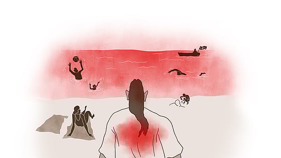 Illustration över havet