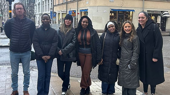 Utbytesstudenter och faddrar. Foto: Privat
