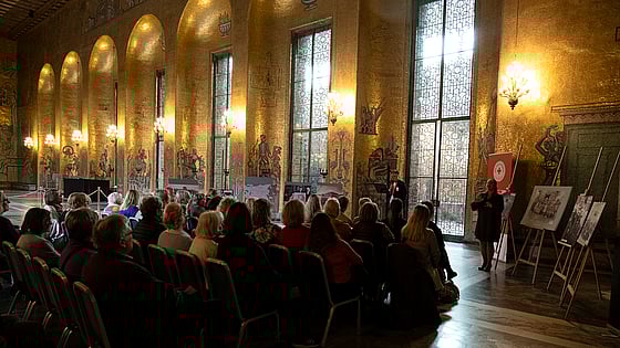 Nobel Calling-föreläsning i Stockholms stadshus. Foto: Sören Andersson