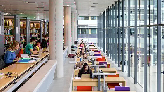 Biblioteket vid Södertörns Högskola. Foto: RKH