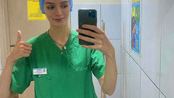 Jenna Kandell, student vid Röda Korsets Högskola. Foto: Privat