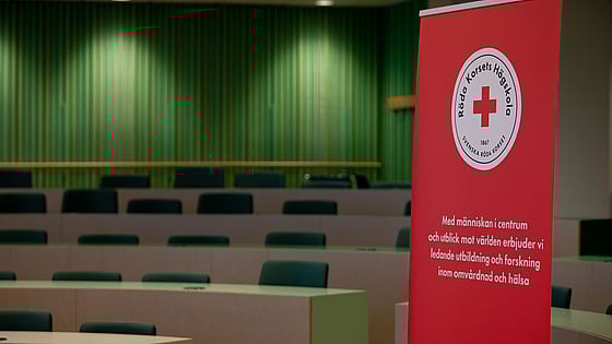 Bild från föreläsningssal vid Röda Korsets Högskola