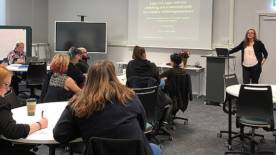 Utbildning för studentkårer. Foto: RKH