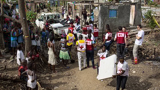 Hjälparbete av Röda Korset i Haiti: Foto:SRK