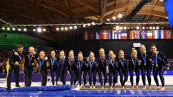 Laget i truppgymnastik. Foto: Svensk gymnastik