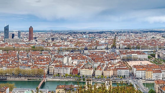 Bild på utsikten över Lyon, Frankrike. Foto:Mostphotos