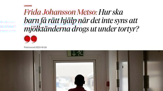 Krönika i DN av Frida Johansson Metso