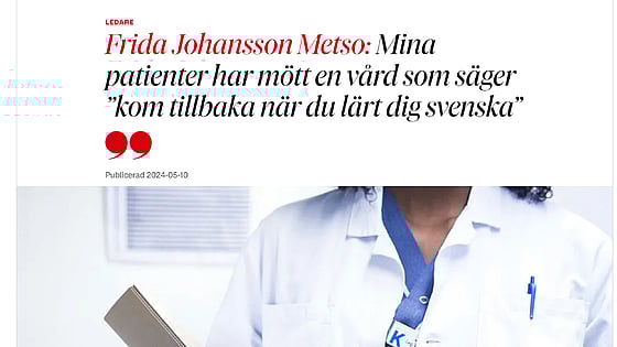 Krönika i DN av Frida Johansson Metso