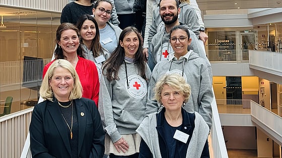 Italienskt utbyte på besök. Foto: RKH