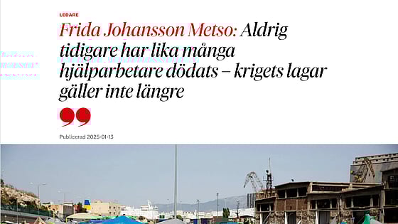 Skärmdump DN krönika