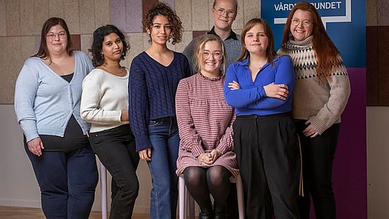 Röda Korsets Högskolas student Marlene Juhl har valts om som ordförande för Vårdförbundet Student och studenterna Shahira Hafed och Åsa Elfvelin har valts in i styrelsen. Foto: Ulf Huett