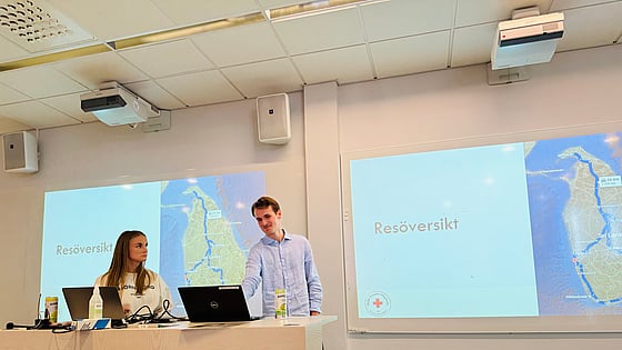 Clara Kanutz och David Burgren berättar om sitt examensarbete genom Minor Field Studies som genomfördes i Sri Lanka. Foto: RKH