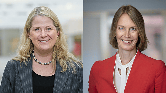 Professor Susanne Georgsson, rektor vid Röda Korsets Högskola och professor Mia von Euler, rektor vid Sophiahemmet Högskola.
