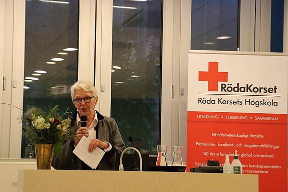 Bild av Margareta Wahlström, tidigare ordförande för Svenska Röda Korset.