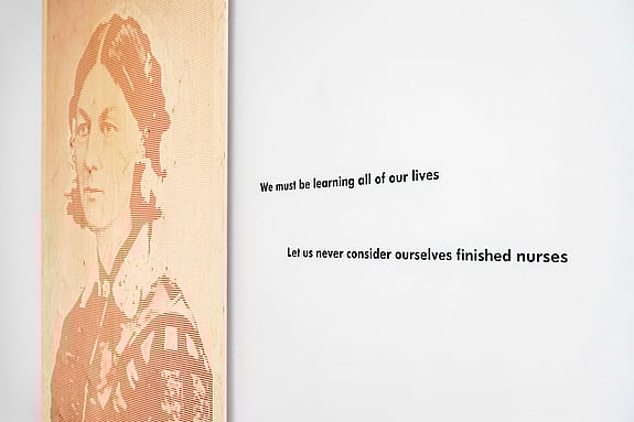 Bild på utställningen vid Röda Korsets Högskola. Foto: Jenny Frejing