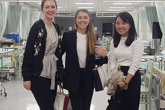 Julia Trygg på praktik i Tokyo. Foto: Privat