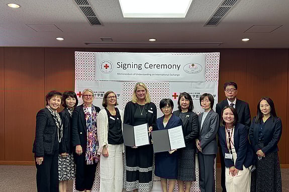 Nytt samarbete med Japanese Red Cross Toyota College och Nursing. Foto: RKH